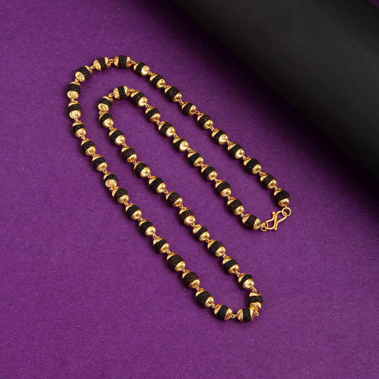 Gold Plated Rudraksha Mala